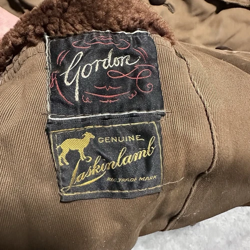 Vintage 30s Laskinlamb Full Length Barnstormer Canvas Lined Jacket Coat Size 40 image 12