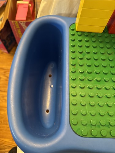VTG 1998 Lego DUPLO Lap table Portable Desk STORAGE BINS 25x13x12 W/300+ PCS - Picture 11 of 22