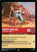 x1 Wendy Darling - Courageous Captain - 108/204 - Rare - Cold Foil Lorcana DLC06