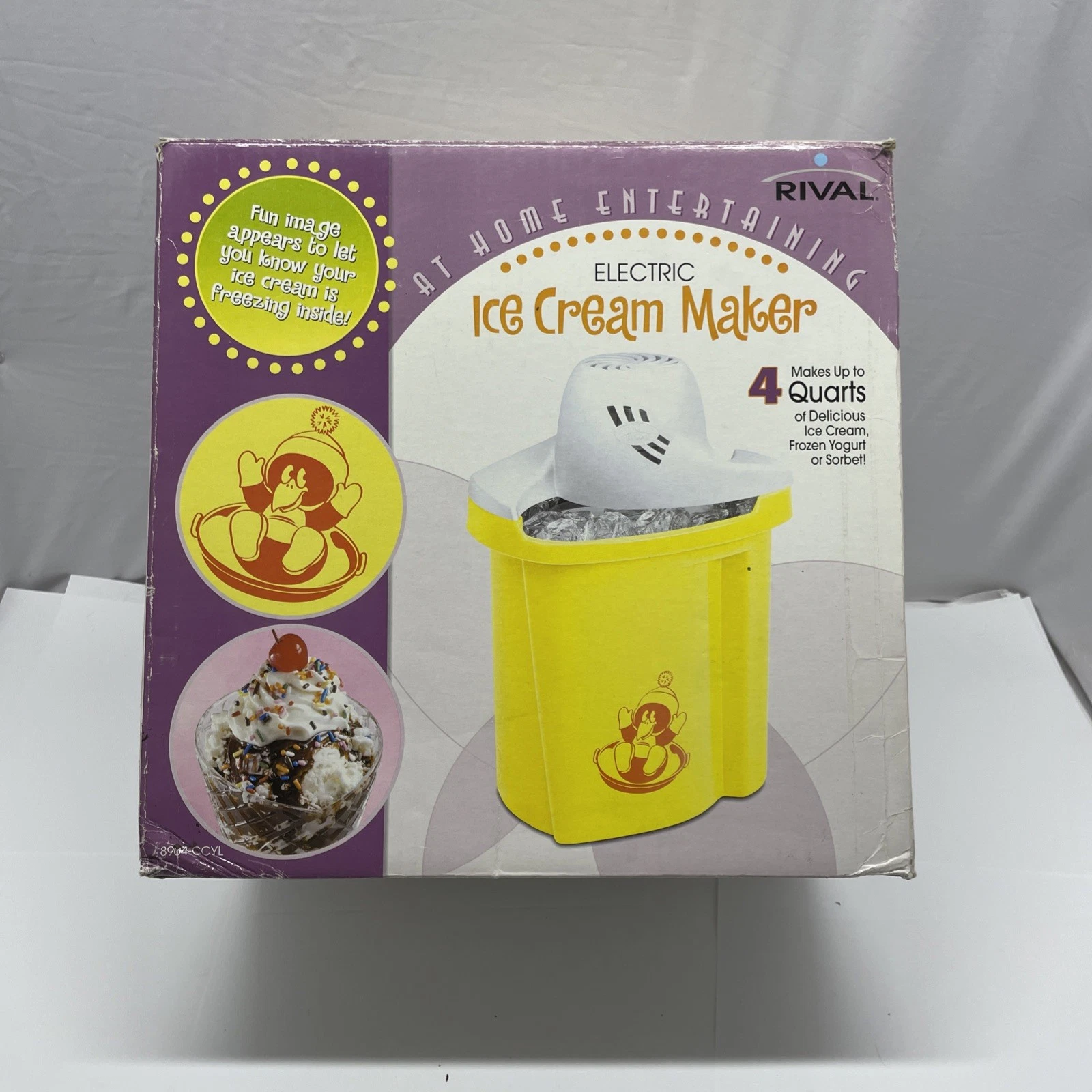Rival 4 Quart electric Ice Cream/Yogurt maker Open Box
Opens in a new window or tab