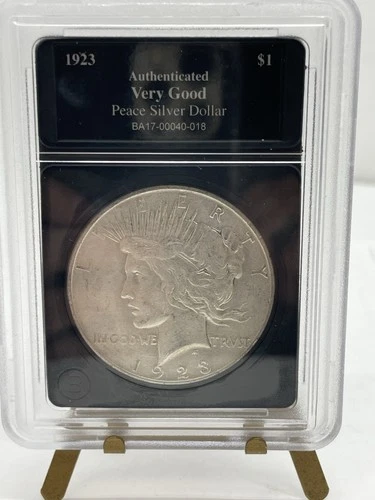 1923 Peace Silver Dollar Certified Very Good Bradford Exchange