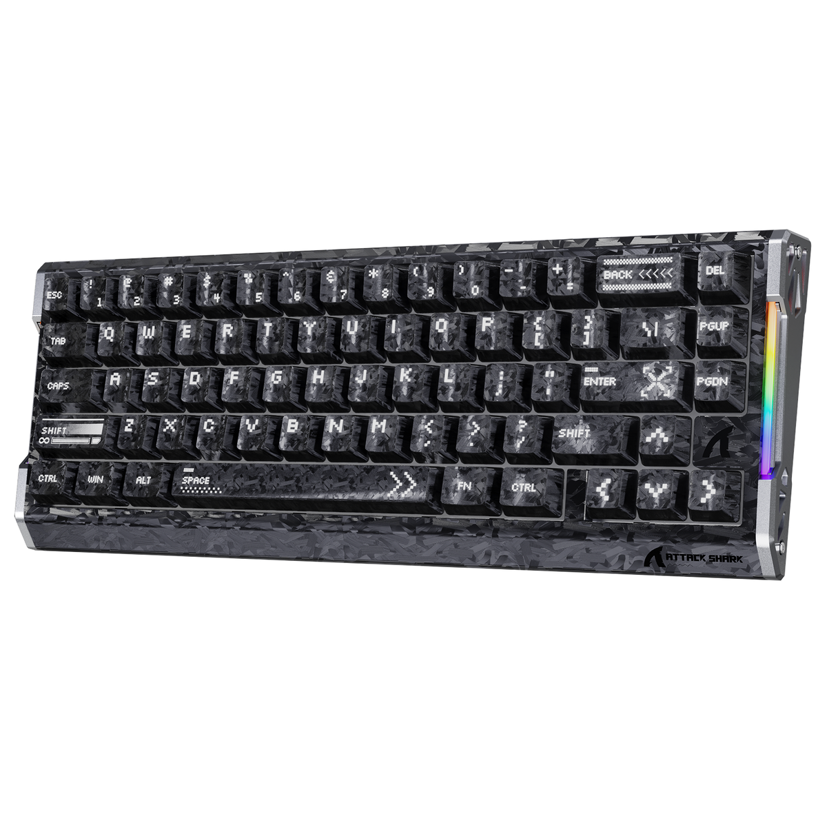 ATTACK SHARK R68 HE Carbon Fiber Rapid Trigger Keyboard Magnetic