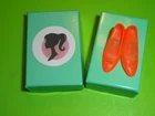 Vintage Barbie FRANCIE WILD N WOOLY TWIGGY TWIGSTER ORANGE CUT OUT HEELS SHOES