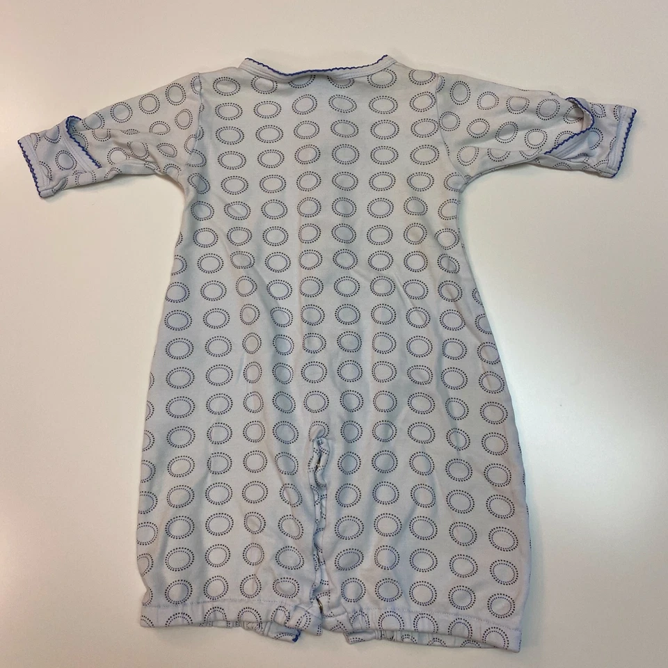 Kissy Kissys Qt Qt Baby Convertible Sleep Sack Gown One Size OS Pima Cotton Blue - Image 4 of 4
