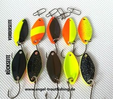 UV 5 x 1,9 g Trout Spoon Set Japanblinker Forellenblinker Schlepplöffel Köder