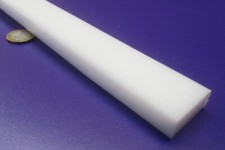 HDPE White Bar 1/2" Thick x 1.25" Wide x 36" Long, 2 pc, 6 Ft