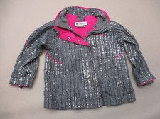 Columbia Interchange Size 4-5 Girls 100 Nylon Full Zip Snap Outdoor Jacket 642