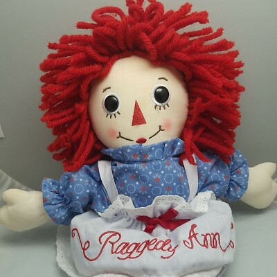 Raggedy Ann Plush 16  Doll Handmade by Aurora Hasbro 2012 