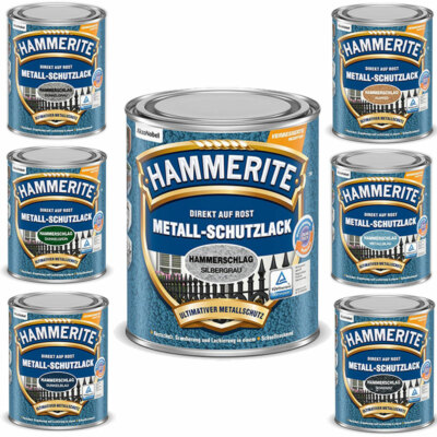 Hammerite Metall-Schutzlack Hammerschlag 250 ml verschiedene Farbtöne Rostschutz