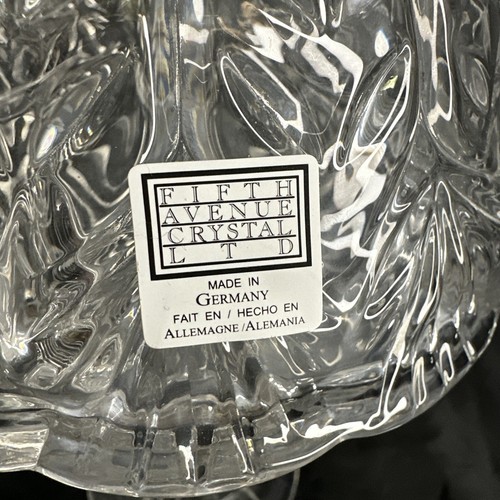 Fifth Avenue Clear Crystal Fairy Lamp Candle Holder Germany 9.75” 2 piece - Picture 5 of 9