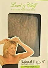 LORD  CLIFF Hair Replacement System 100 Human Remy Hair Extension 5",6",  12"