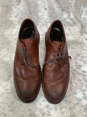 Ecco Kenton Men's Sz EU 45 Plain Toe Tie Oxford Shoes in Dark Clay  Brown