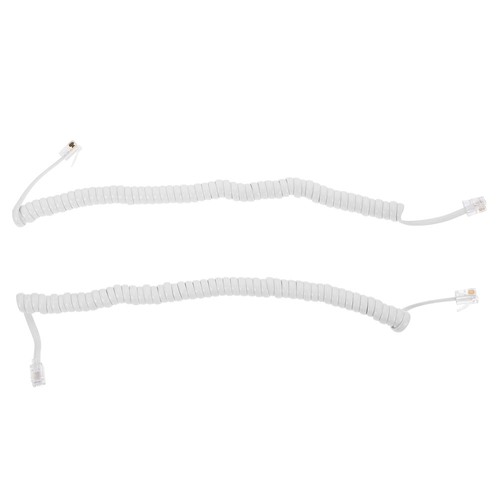 2 Pcs Telephone Cable Office Cord Coiled Cords Cables for Landline