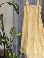 ASOS DESIGNS Yellow Midi Subdress, Adjustable Buckle Straps Size 10