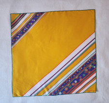 Vintage Giorgio di Sant Angelo Scarf Yellow with Colorful Stripes