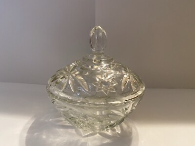 Vintage Star Of David Prescut Glass Candy Dish