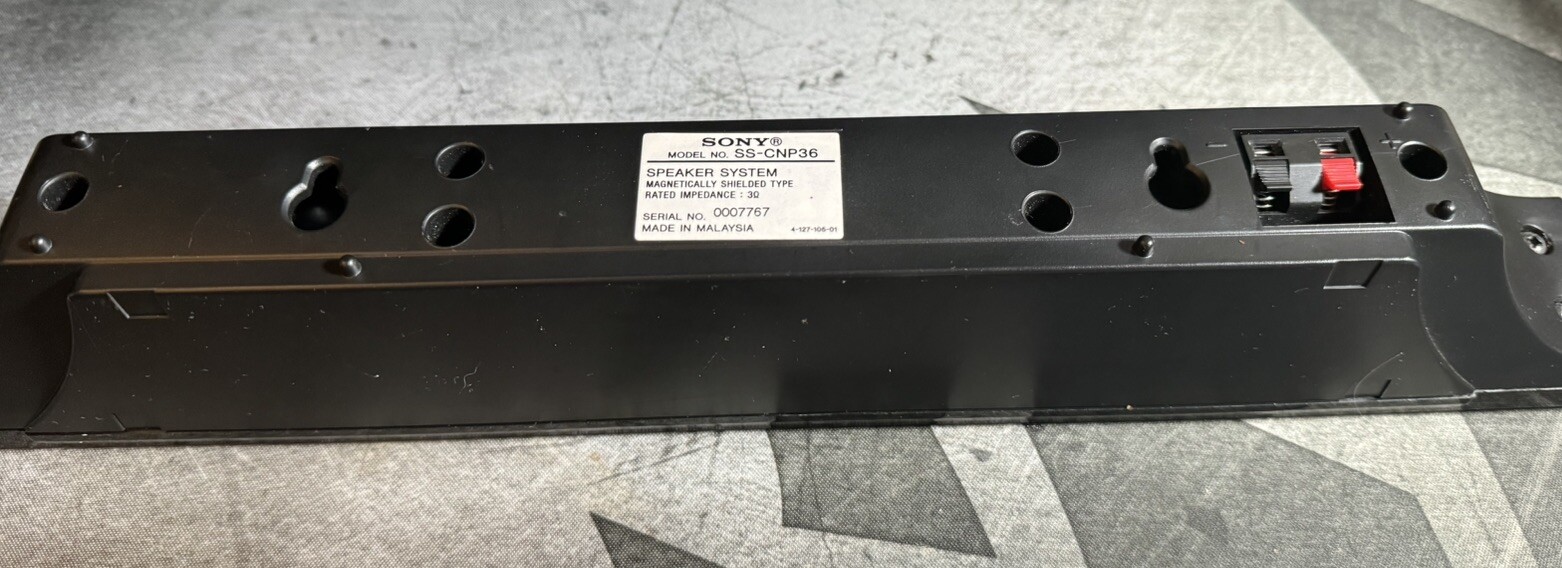 Sony SSCNP36 Center Channel Speaker Black Surround Sound System