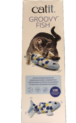 Catit Groovy Fish Blau 180 Gr.- Katzenspielzeug - USB - Akku - 18.1 2346 S26