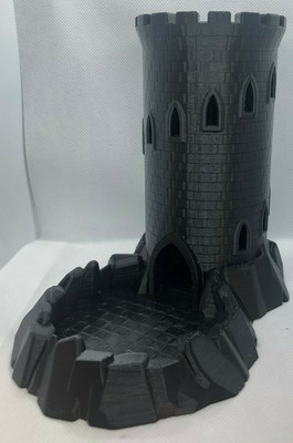 Black Dice Tower Castle 3D printed D&D Dungeons & Dragons ...