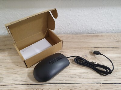 DELL MS116 optische USB Maus Schwarz NEU in OVP! 3 Tasten PC Computer original