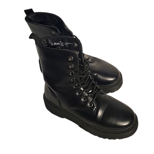 Seven Dials Tamika Black Combat Boots Womens Size 6M Rugged Sole retro punk