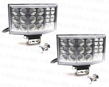 x2 Durite Wide Angle Flood Work LED Lights/Lamps 4000 Lumens 54w 12/24v Recovery