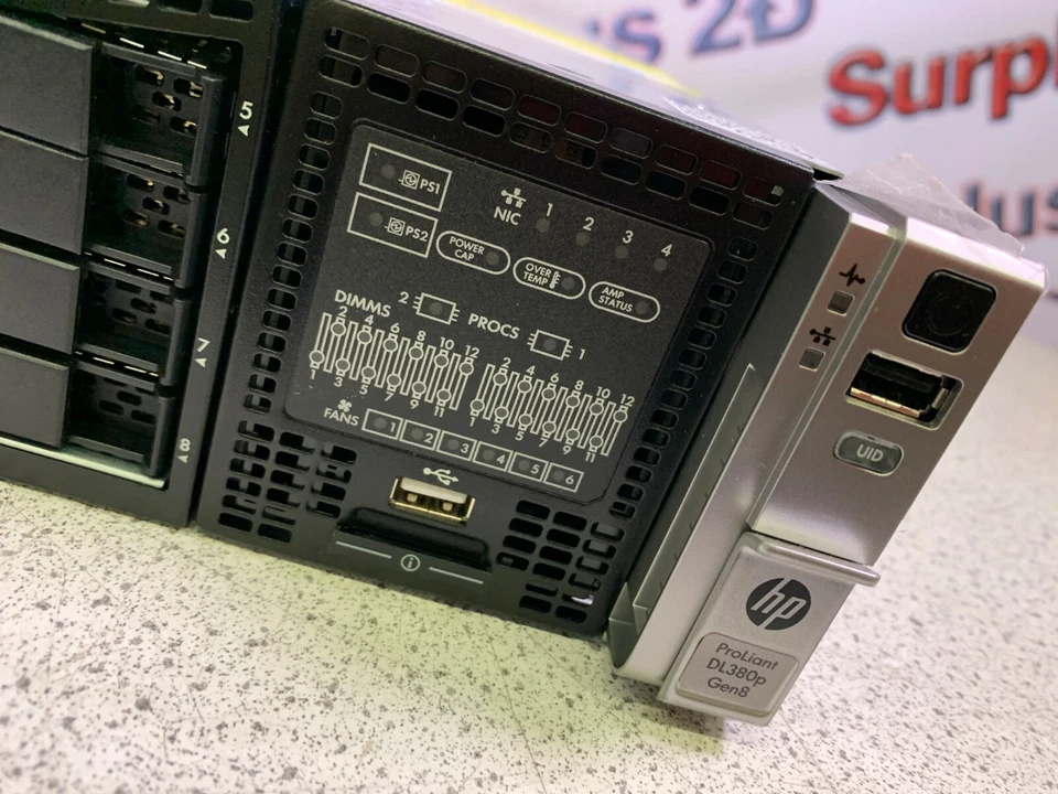 Hewlett Packard DL380P Generation 8 Dual Xeon CPU E5-2670 @ 2.60GHz 32 Threads - Image 4 of 4