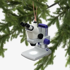 Personalized Microscope Ornament Microscope Christmas Ornament Science Ornament