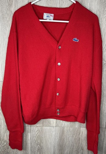 Vintage 80s Izod Lacoste Acrylic Red 