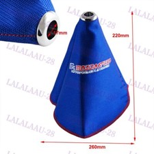 Shift Boot Cover For Mtat Shift Knob Wblue Racing Fabric Red Stitch For Mazda