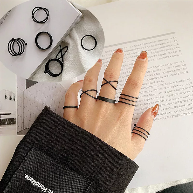 Black on sale ring set