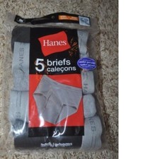 Boys Hanes Underwear Briefs 5 Pair sz 6/8 Tagless Black Gray Stretch