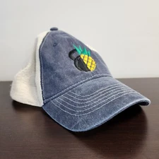 Barbella Box pineapple kettle ball hat Adult Blue Trucker Mesh Back Adjustable