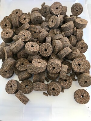 Cork Rings 12 Mixed Grain Rubberized #51, 1 1/4'' x 1/2  x 1/4  Hole, Blowout!