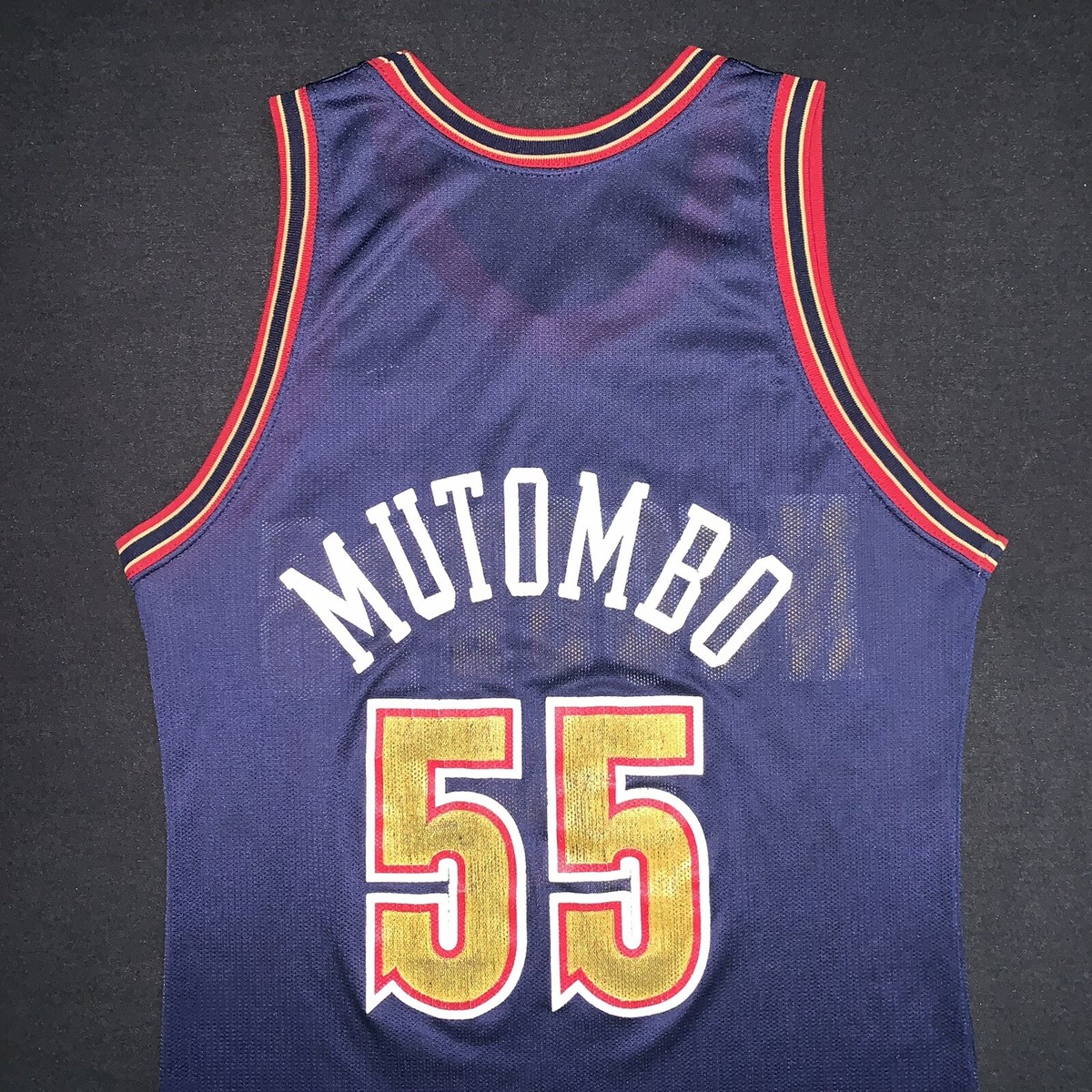 Vintage Champion Dikembe Mutombo Denver Nuggets #55 Navy