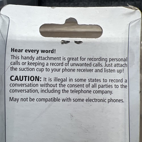 RadioShack Removable Telephone Pickup for Landline Phones Radio Shack 44-533 NEW - Picture 3 of 5