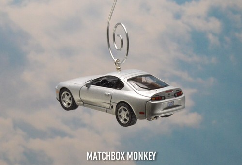 1993 Silver Toyota Supra Custom Christmas Tree Ornament 1/64 Adorno Hatchback - Picture 11 of 12