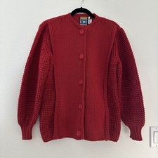 Great Northern Knitter 100 Wool Canada Red Sweater Size 38