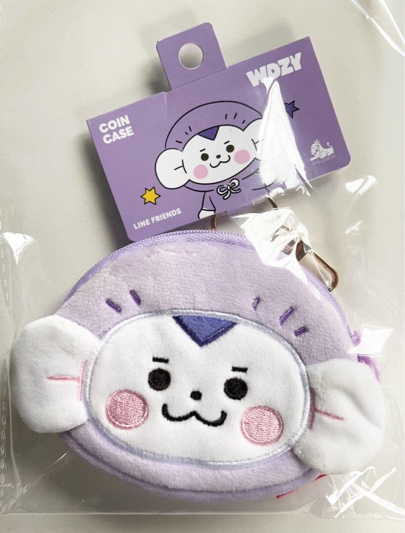 LINE FRIENDS WDZY TUK Pouch ITZY Coin Case Animal purple 90
