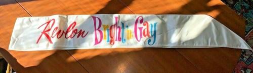 Vintage Revlon Beauty Pageant Sash Gay LGBT Interest "Bright 'n Gay" 1950 - 60's