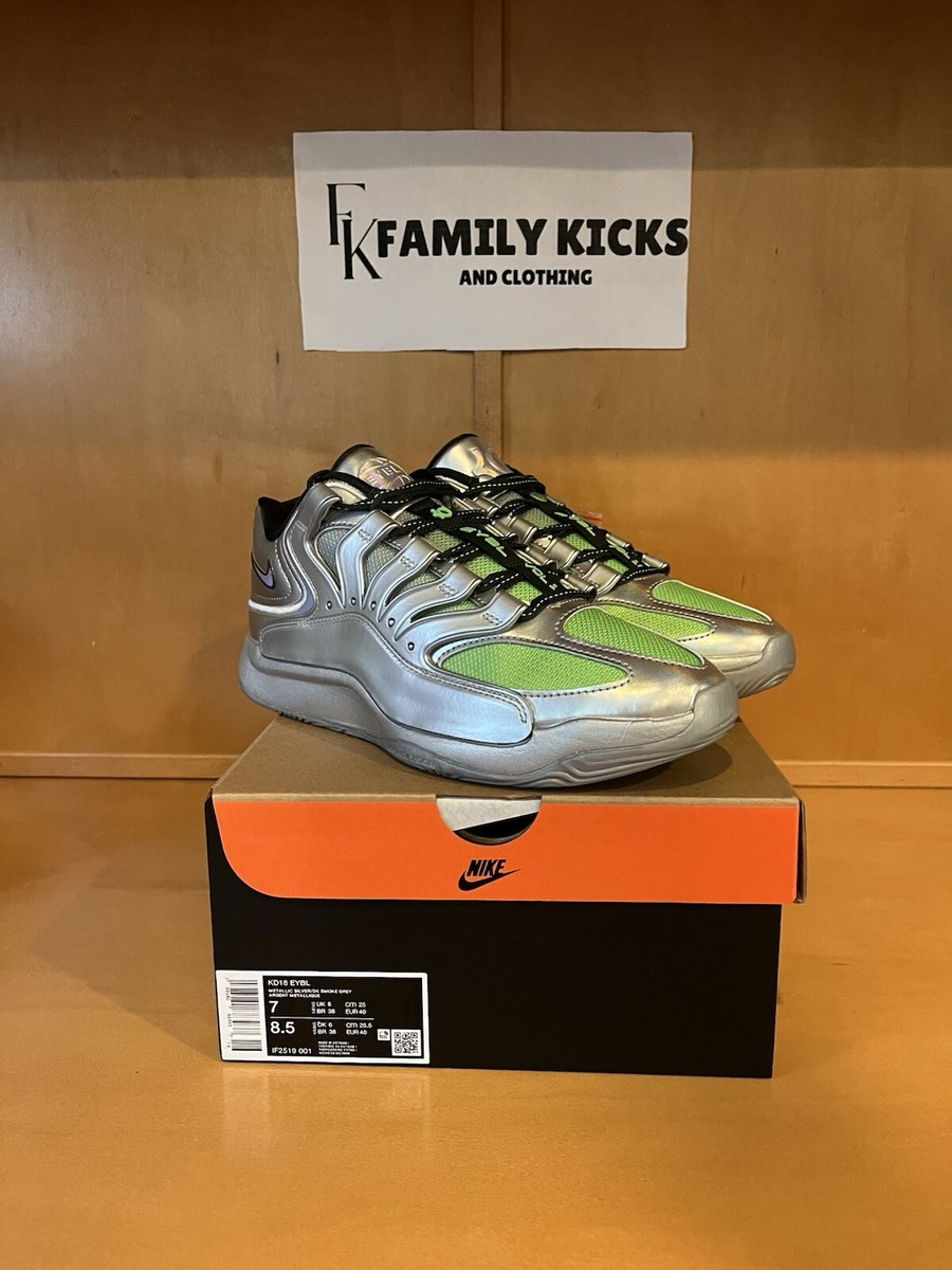 【1回のみ使用】NIKE KD18 EYBL 29cm Nike KD18 EYBL EP IF2518-001 Metallic Silver Green Strike