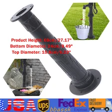 Pitcher Pump Base Black Cast Iron Hand Pump Stand For Yard Garden 22cm*65CM