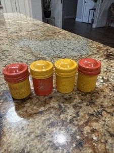 VTG Lot of 4 Kodak Film Roll Embossed Container Metal Tin Can Canister