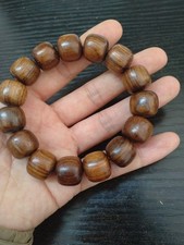 14mm 15 Beads Natural Brunei Agarwood Bracelet Unisex Sandalwood Buddha Beads