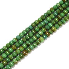 Dark Green Turquoise Smooth Rondelle Beads Size 6x10mm 15.5'' Strand 6x10mm