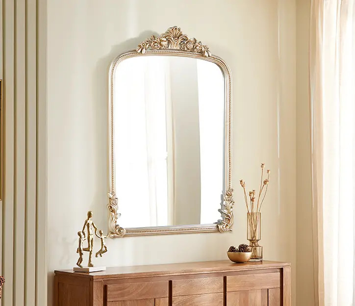 Chatsworth Champagne Rectangular Wall Mirror Frame Design - H 112cm x W 80cm