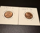 Uncirculated 1957 P/D Lincoln Wheat Small Cent Philadelphia Denver