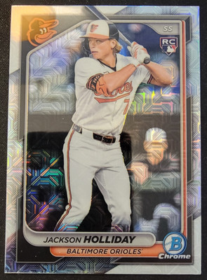 2024 Bowman Chrome Jackson Holliday 26 EXCLUSIVE RC Mojo Refractor Rookie MINT