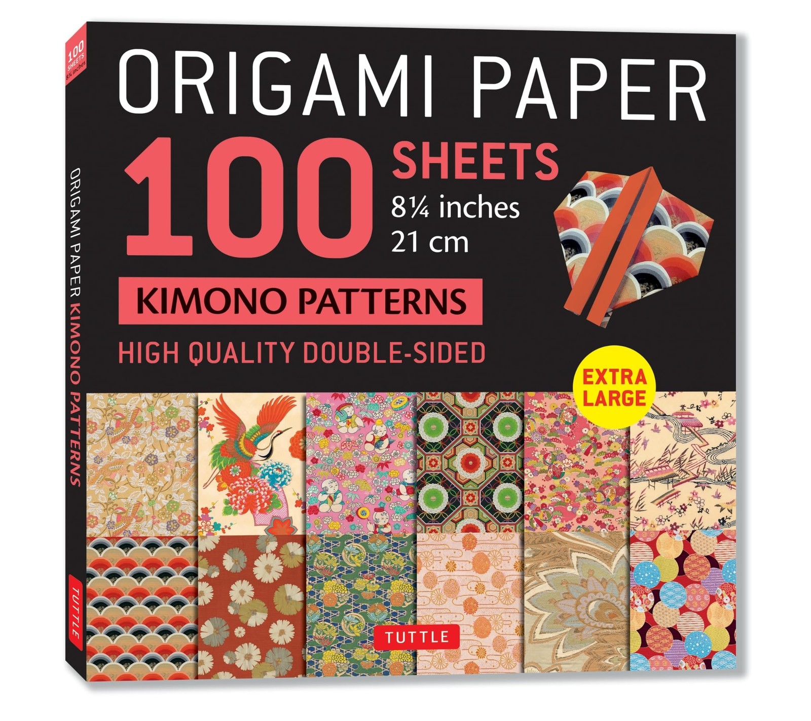 Origami Paper 100 sheets Kimono Patterns 8 1/4"" (21 cm) by Tuttle Studio - Image 4