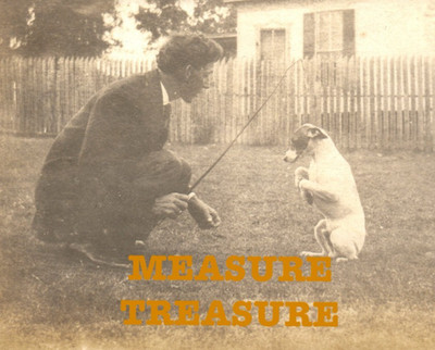 C.1910 JACK RUSSEL TERRIER DOG TRAIN TRICK WHIP HOW DAD LOVED HIS PETS PHOTO F48